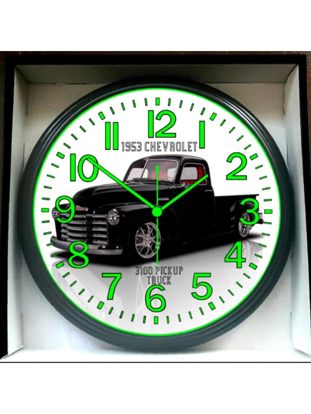 1954 Chevrolet Chevy Truck Bagged Glow In The Dark Wall Clock New!